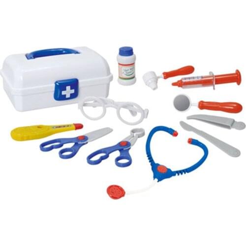 Play childrens family doctor first aid kit stethoscope injection set suitcase storage box role play toy