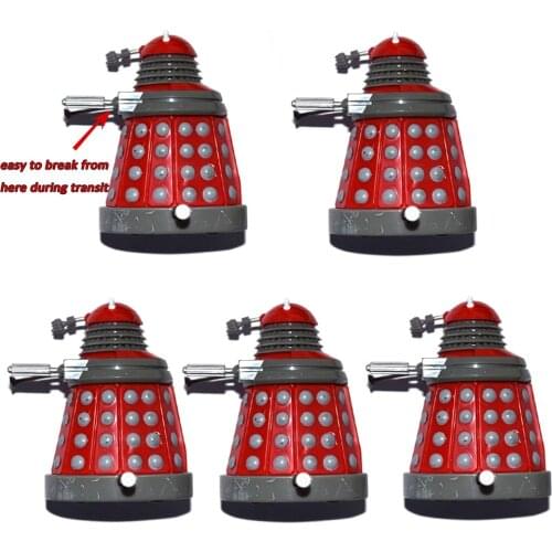 Lot of 5 Dr. Doctor Who Red Wind Up Dalek 3" Mini Loose Action Figure
