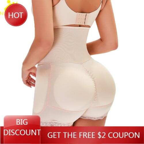 NINGMI Butt Lifter Women Body Shaper Push Up Underwear Seamless High Waist Shaperwear Control Panties Padded Enhancer