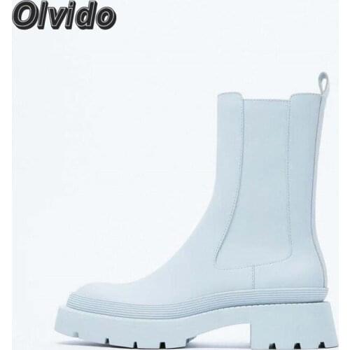 2021 New Womens Chelsea Zip Up Boots Luxury Mid Calf Autumn Winter Martin Boots Female Korean Fashion Y2k Shoes Low Heels