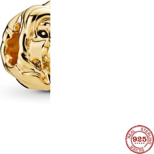 New Original Gold Color Lion King Bead Fit European Pandora Charms Bracelet Bangles Diy Jewelry P012-G