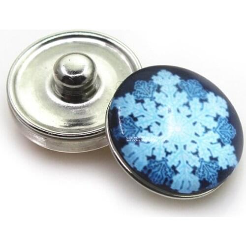 New Arrival 20pcs/lot Snowflake Style4 Snap Buttons For 18mm Ginger Snap Bracelet&Bangles DIY Glass Snap Button Jewelry Charms