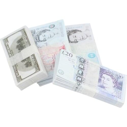 New 5 Bundles 1:12 Dollhouse Miniature Play Money Mini Doll House Banknotes