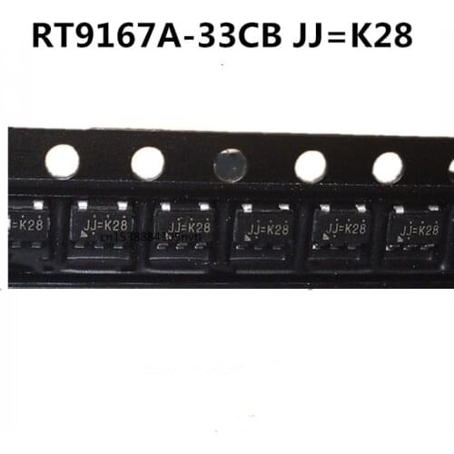 Original 10pcs/ RT9167A-33CB JJ=K28 SOT23-5