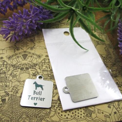 10pcs--"Bull Terrier"dog lover stainless steel charms more style for choosing DIY Charms pendants for necklace