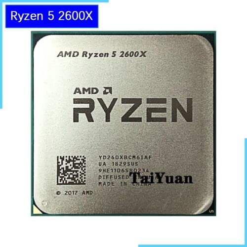 AMD Ryzen 5 2600X R5 2600X 3.6 GHz Six-Core Twelve-Core 95W CPU Processor YD260XBCM6IAF Socket AM4