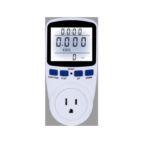 LCD Power Meter Socket Volt Amps Consumption Analyzer Outlet AC110V-130V US Plug