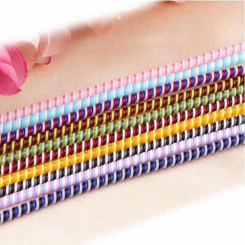 Colored Data Cable Winder 13 Colors Protective Sleeve Spring Twine For iPhone Android USB Charging Earphone Case Cover Bobbin