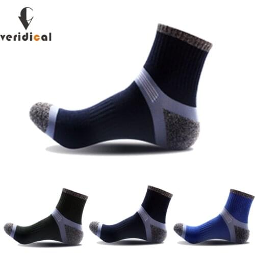 Veridical 5 Pairs/Lot Cotton Man Socks Compression Breathable Socks Boy Contrast Color Meias Good Quality Sox Sheer Work Socks