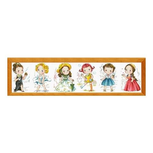 Gold Collection Popular Counted Cross Stitch Kit Movies in My Memory Six Ladies Women Super Movie Star Actress SO