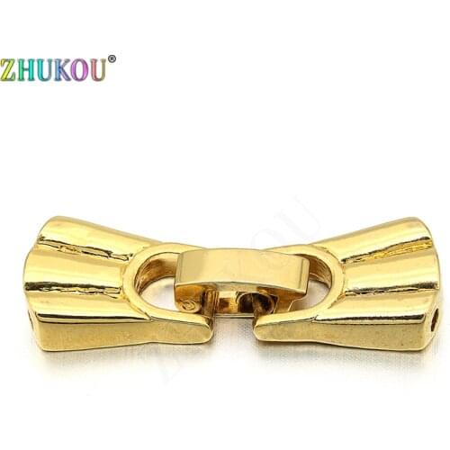 11*31mm Brass Cubic Zirconia Gold Clasps Hooks for Diy Jewelry Findings Accessories, Model: VK33