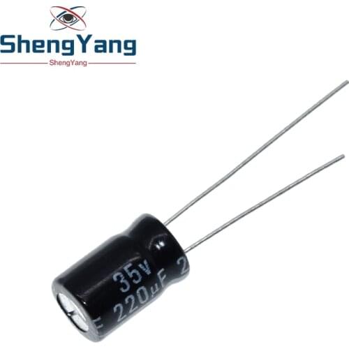 20PCS Higt quality 35V220UF 8*12mm 220UF 35V 8*12 Electrolytic capacitor