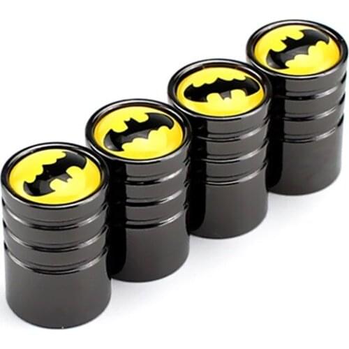 4PCS Bat Badge Car Tire Air Valve Caps Universal Caps For Fiat 500 Accessories Automobiles Motorcycles Wheel Tyre Rim Stem Cover