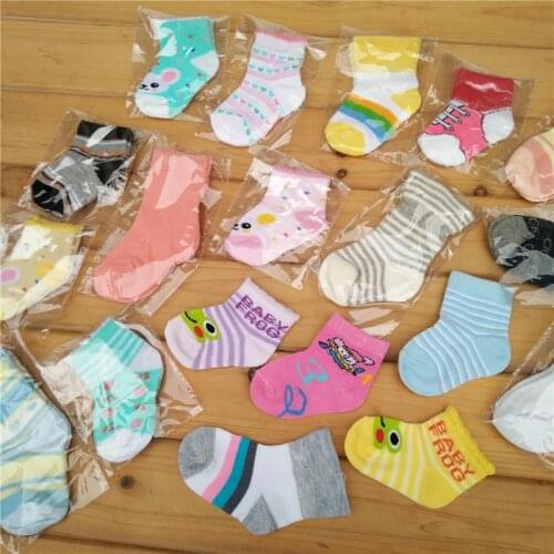 10 Pairs 5 Pairs Lovely Cartoon Socks Kids cotton cute socks Autumn Winter children short socks for boys and girls