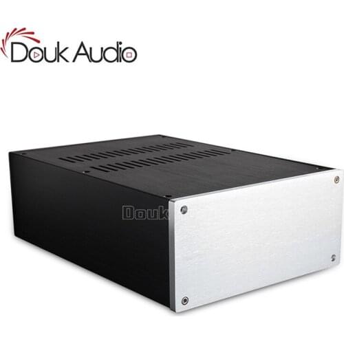 Douk Audio Aluminum Chassis Amplifier Enclosure Pre-Amp Box PSU Case