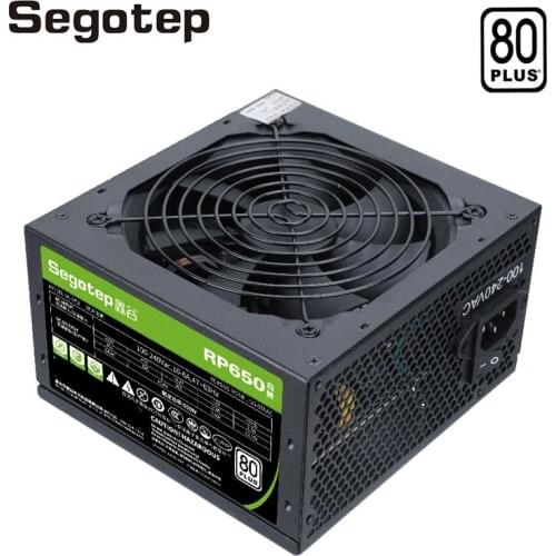 Segotep Power Supply 550W 80Plus 120mm Silent PWM Fan PC Power Source Non-Modular Gaming Computer Power Supplies PC
