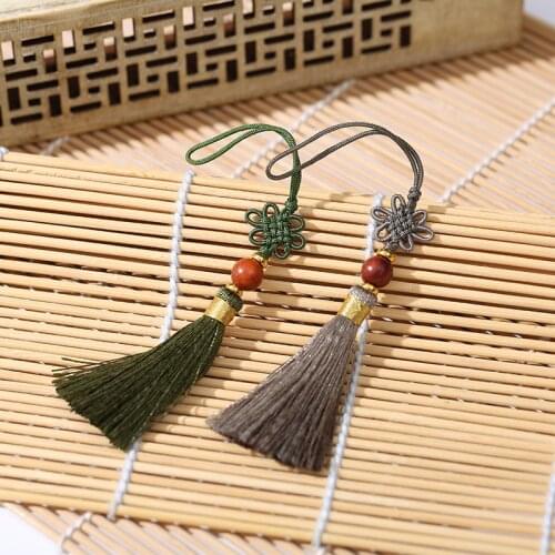 5Pcs High Quality Bead Chinese Knots Tassels DIY Jewelry Garment Curtain Supplies Hand Making Charms Pendants Crafts Fringe