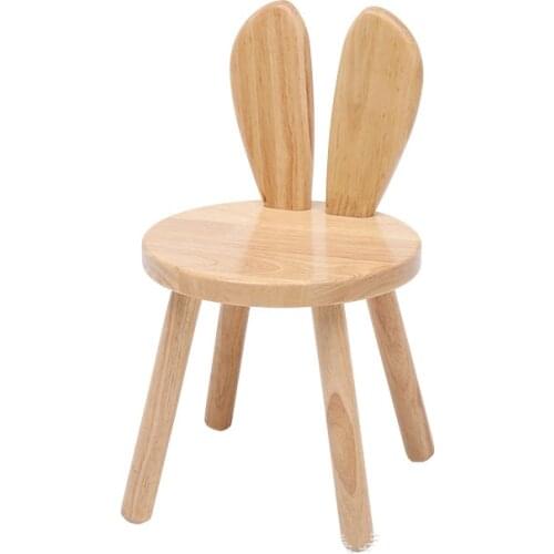 Kids Cartoon Wooden Chair Household Children Study Chair Multi-function Dining Chair with Backrest Kindergarten Kids Stool