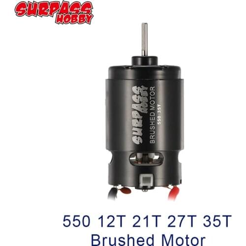 Surpass Hobby 550 21T 27T 35T Brushed Motor 60A ESC with 5V/2A BEC for HSP HPI Kyosho TRAXXAS 1/10 RC Crawler Off-road Climbing