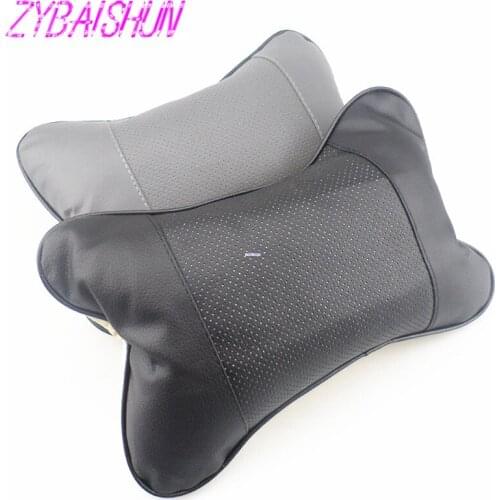 2PCS /neck headrest breathable car pillow car styling accessories for BMW all series 1 2 3 4 5 6 7 X E F-series E46 E90 X1 X3 X4