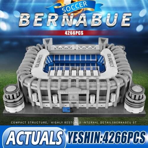 MOULD KING 22026 Streetview Building Blocks The Bernabue Football Field Model Assembly Bricks Toys Kids Christmas Birthday Gifts