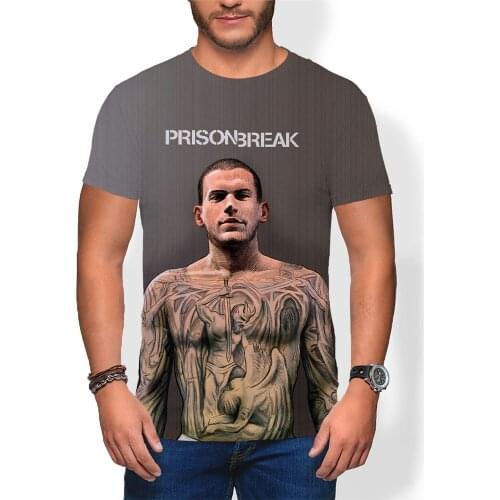 Boys Prison Break T Shirt Mens Womens Unisex Fashion 100% Cotton Short Sleeve O-Neck Tops Soccer Shirts Mens Jersey Sportswear