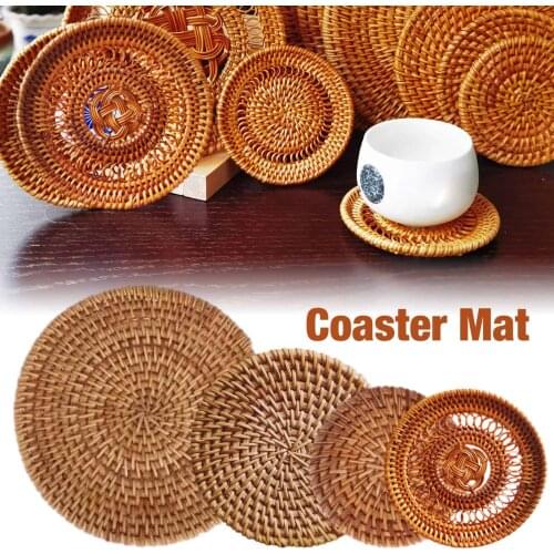 Kitchen Table Mats Rattan Insulation Coaster Bowl Mats Padding Mat