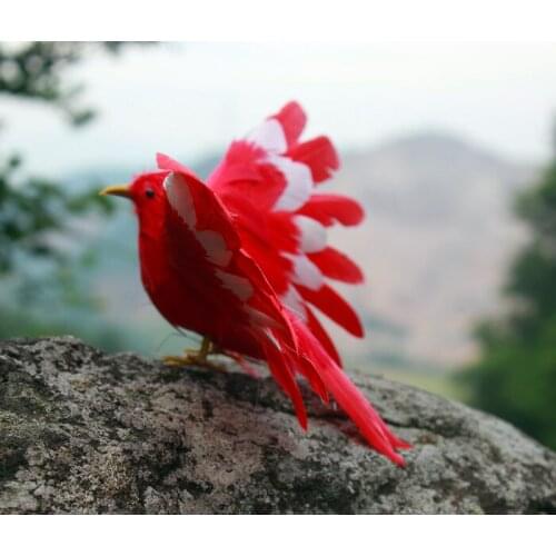 Mini cute simulation wings bird model foam& furs small bird model gift about 12cm 1382
