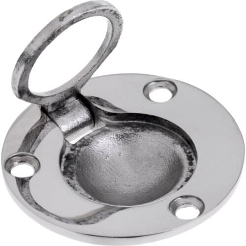 Marine Flush Mount Hatch Lift Handle/Ring Pull - 316 Stainless Steel 49mm
