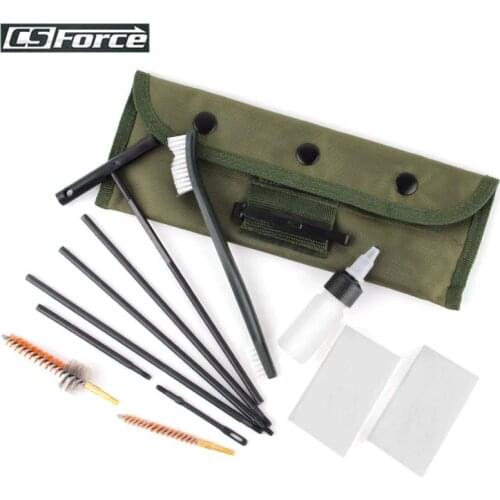 Rifle Gun Clean Kit Set Shotgun Cleaner Brush Rod Maintenance For .22 22LR .223 556 Caliber with Durable Pouch Gun Clean Tool