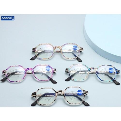Seemfly Anti Blue Light Reading Glasses Women Men Square Presbyopic Glasses Eyeglasses With Degree +1.0 to +4.0 Parents Gift
