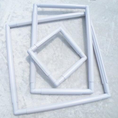 Plastic snap frame Square hoop for cross stitch beads embroidery Tool DIY needlework