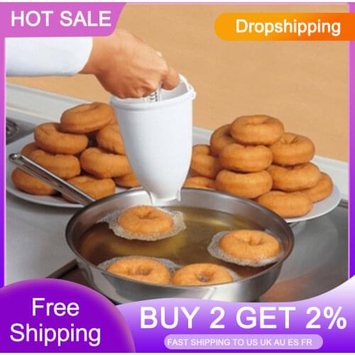 Plastic Light weight Donut Maker Dispenser Deep Fry Donut Mould Easy Fast Portable Arabic Waffle Doughnut Gadget Drop Shipping