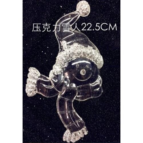 Christmas Ornaments Window Decoration 22.5CM Acrylic Snowman Diamond Effect