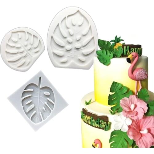 Monstera Deliciosa Leaves Silicone Mold Fondant Cake Decorating Tools Candy Chocolate Gumpaste Mold