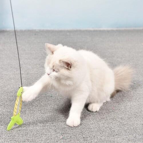 Pet Companion Cat Funny Cat Rod Long Rod Fishing Rod Bite Resistant Cat Rod Cat Toy Cat Supplies Cat Interactive Fishing Rod Toy