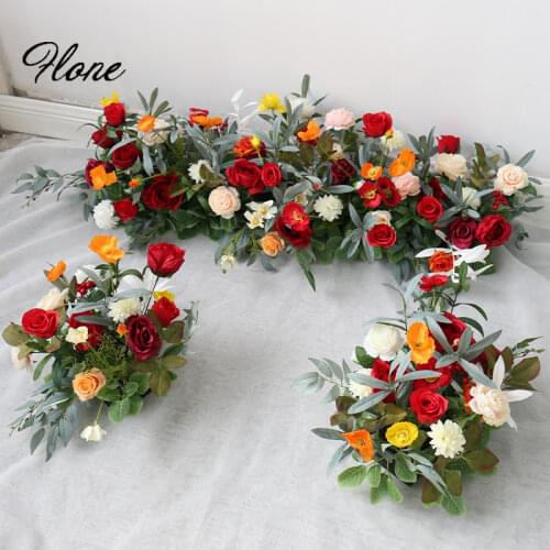 Wedding backdrop decor Artificial Flowers Arrangement silk fake Flowers party home Decoration Centerpieces Table decor flower