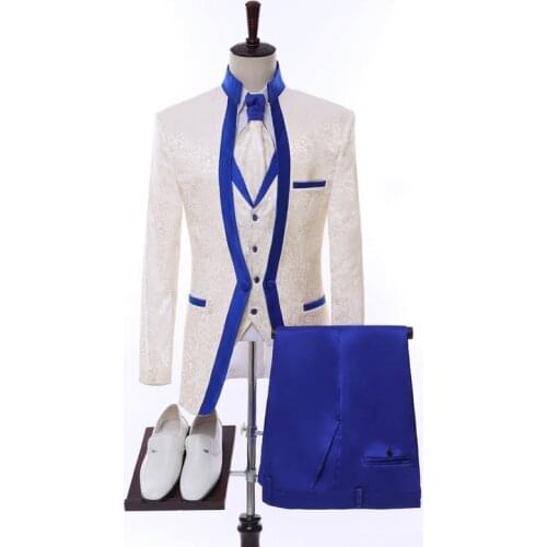 TPSAADE Men 3 Pieces Suits Slim Fit Tuxedos Man Wedding Suit Blazers Men Suits Best (jacket + pants + vest) Business Suit A001