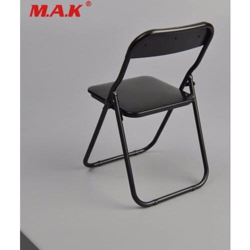 In stock 1:6 Scale Folding Chair Black Figure Furniture for 12" PH Action Figure Collections in stock