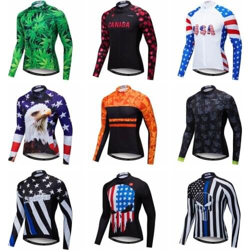 Cycling Jersey 3D Printing Long Sleeve Bicycle Cycling Clothing Autumn MTB Road Bike Jersey Cycle Wear Green Tree