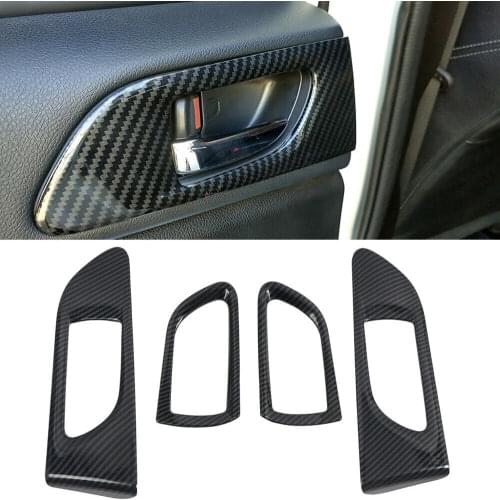 Carbon Fiber Inner Door Handle Bowl Cover Trim For Subaru WRX / WRX STI 2015-2020 car modification
