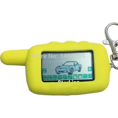 A9 2-way LCD Remote Control Keychain + Key Case For Russian Two Way Car Alarm System Starline Twage A9 A8 Key Chain Fob
