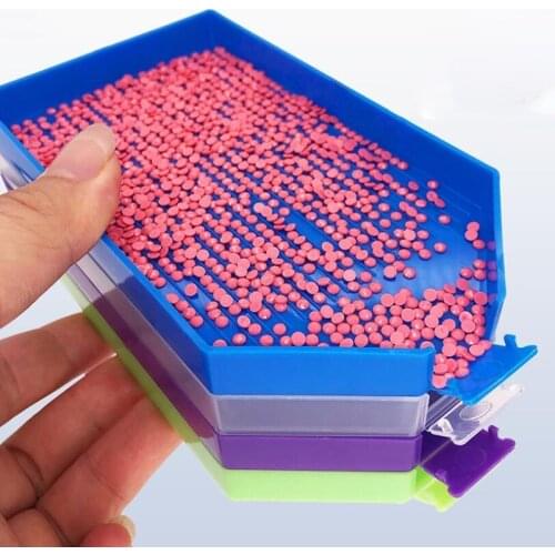 1Pc Large Capacity Square Point Drill Diamond Painting Tray Plate Embroidery Tool Diamond Embroidery Accessories