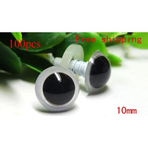 100pcs of white color plastic toy safety cat eyes with washer for diy Doll accessories