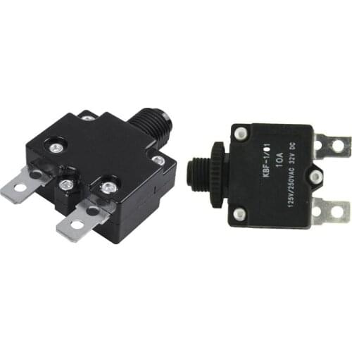 2 Pcs Switch: 1 Pcs 50/60Hz 10A ST-101E AC DC Toggle Switch & 1 Pcs HS-R01 50VDC DC/AC Momentary Press Button Switch