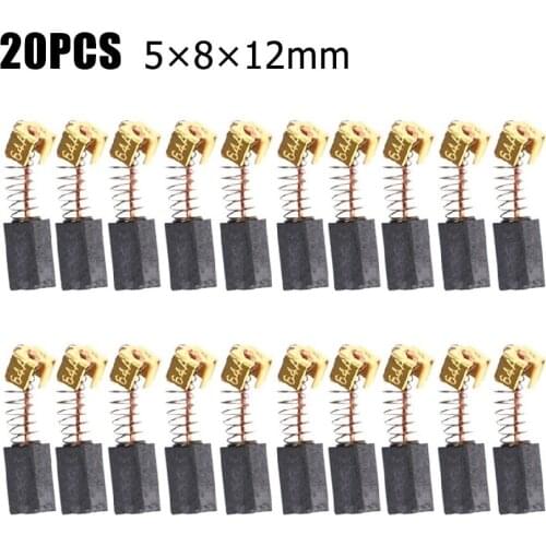 20pcs Carbon Brushes 5x8x12mm For Electric Motor CB85 CB57 CB64 191627-8 Power Tool Accessories