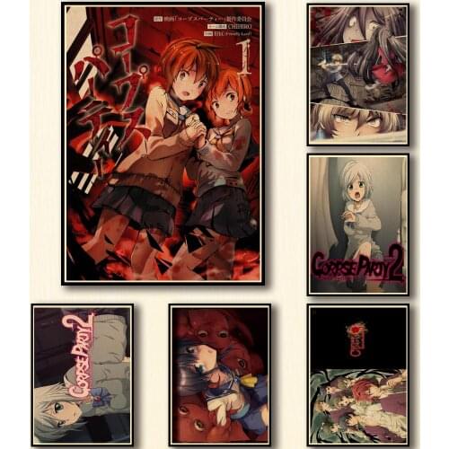 27 Designs Anime Corpse Party Kraftpaper Poster Artwork Fancy Wall Sticker for Coffee House Bar A3