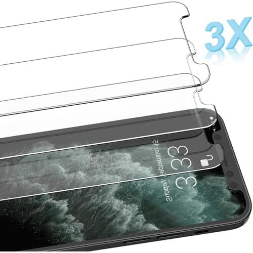 3PCS Protective Screen protectors smartphone For Iphone 12 pro max Xs Max XR 6 7 8 Plus SE For Iphone 11 glass Screen protector