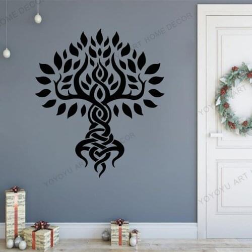 3D Tree Roots Wall Decal Nature Relax Time Yoga Meditation Room Bedroom Interior Decor Door Window Vinyl Sticker Wallpaper rb106