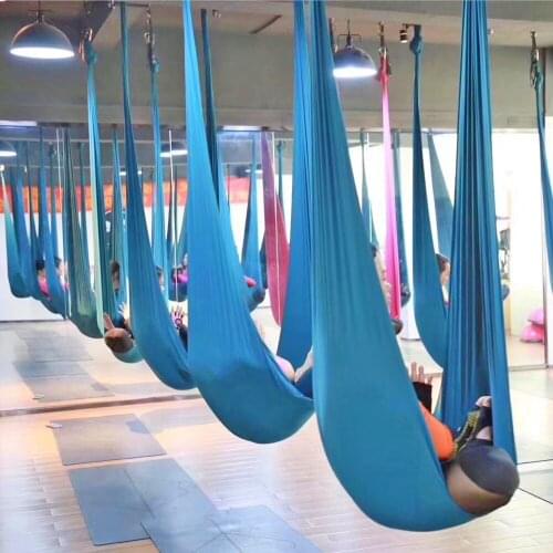 PRIOR FITNESS 5.5 Yards Aerial Yoga Hammock Fabric Pilates Yoga Flying Swing Trapeze